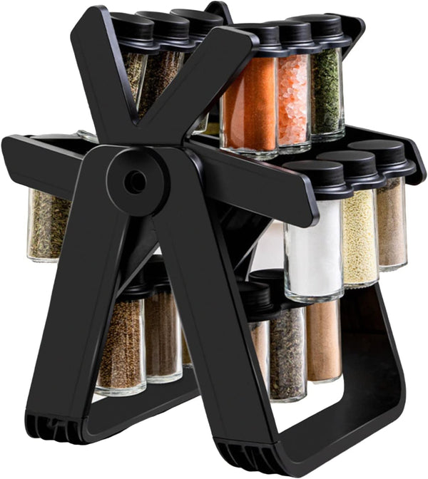 Kitchen Rotating Ferris Wheel Glass Seasoning Rack Set Seasoning Bottle Seasoning Jar